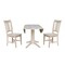 International Concepts Round 42 in Rd Top Pedestal Table, 2 Chairs, Unfinished, Ready to Finish, 42 in W, 42 in L, Wood K-42DPT-27-C10-2 - alternate 2